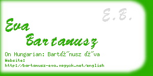 eva bartanusz business card